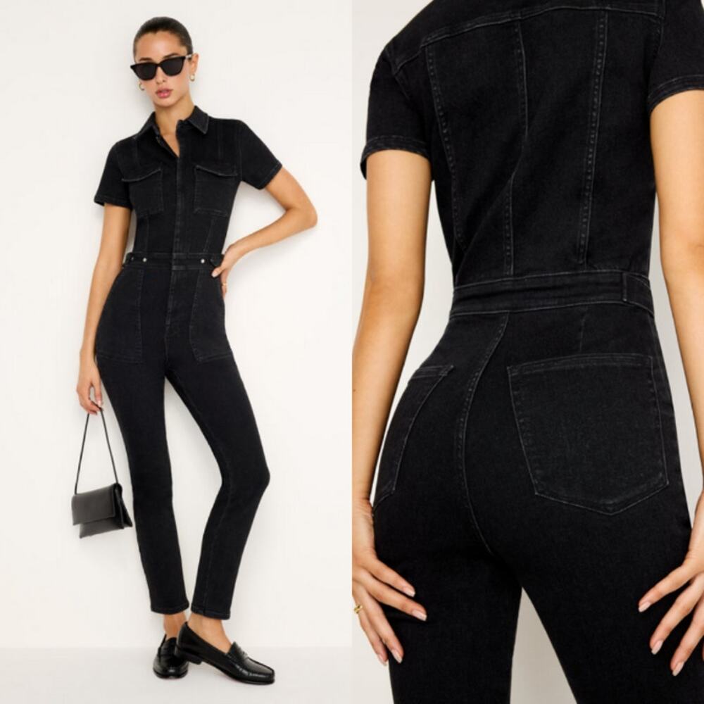 Good American Fit For Success Jumpsuit Black Size Chic Sofia Richie‎ Instagram